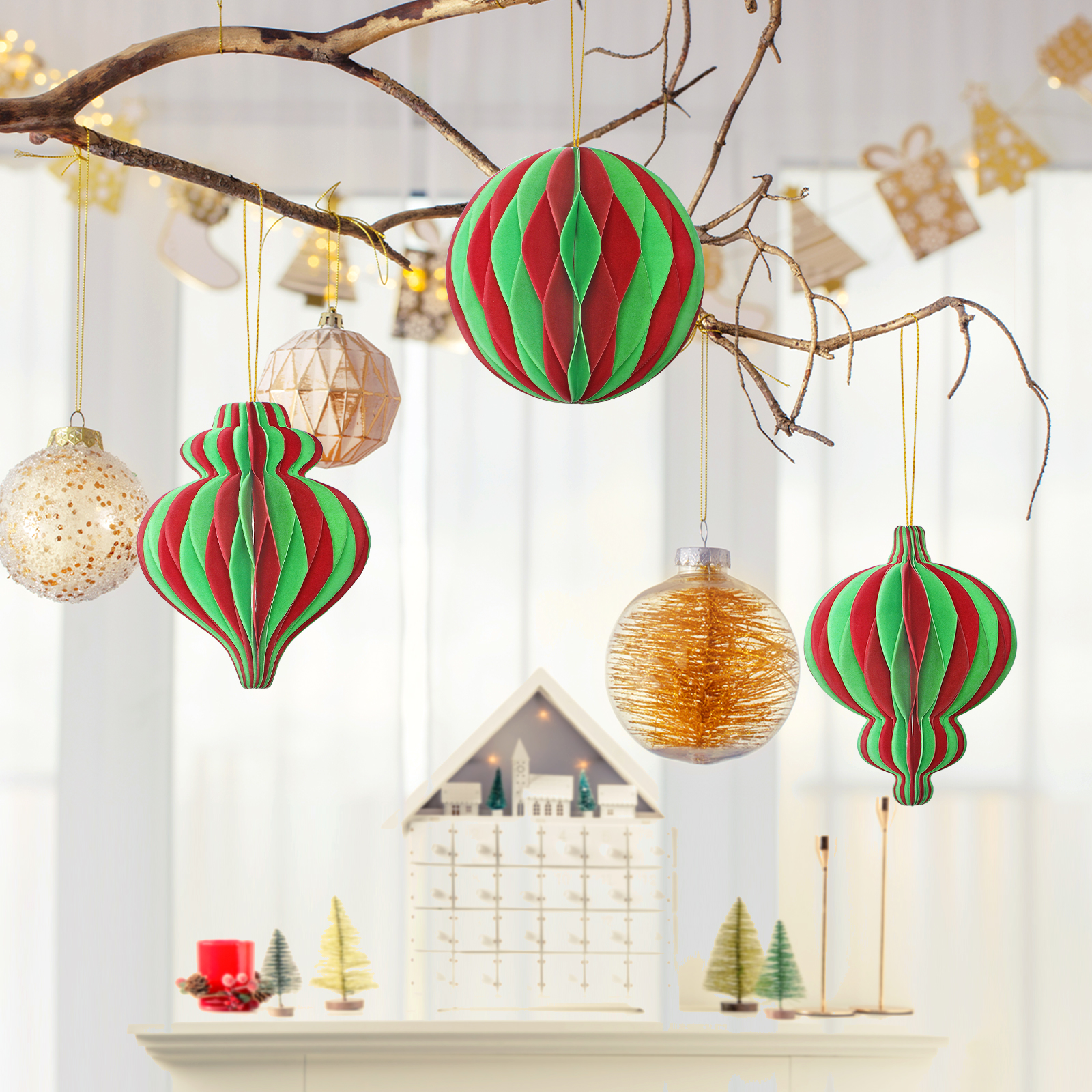 Mix color Red and Green christmas tree ball ornaments-02.jpg